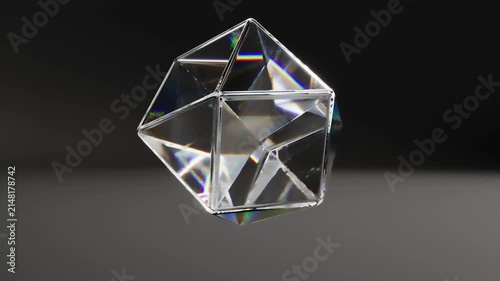 Gemstone crystal jewel bg rotate endless 4k