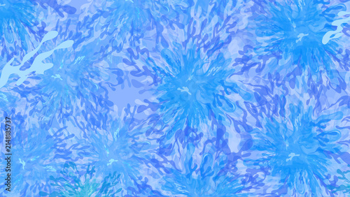 Abstract blue water splash background; the pattern resembles a vector illustration of ice or a winter theme.