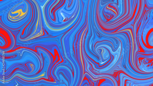 An abstract background featuring swirling fluid patterns. This design employs a blend of vibrant colors and is also known as fluid art, marble texture, or a 