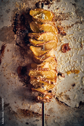 Skewered potatoes