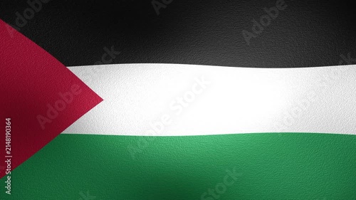 Palestinian flag waving in the wind
