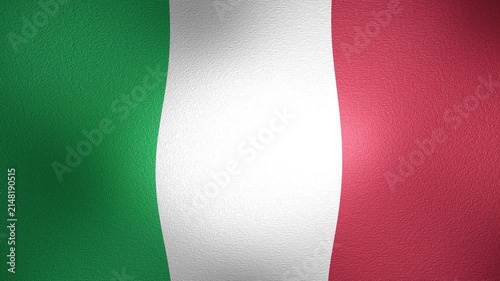 Italian flag waving in the wind