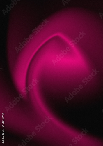 Abstract soft magenta light curves flowing through a dark void with smooth gradient effects