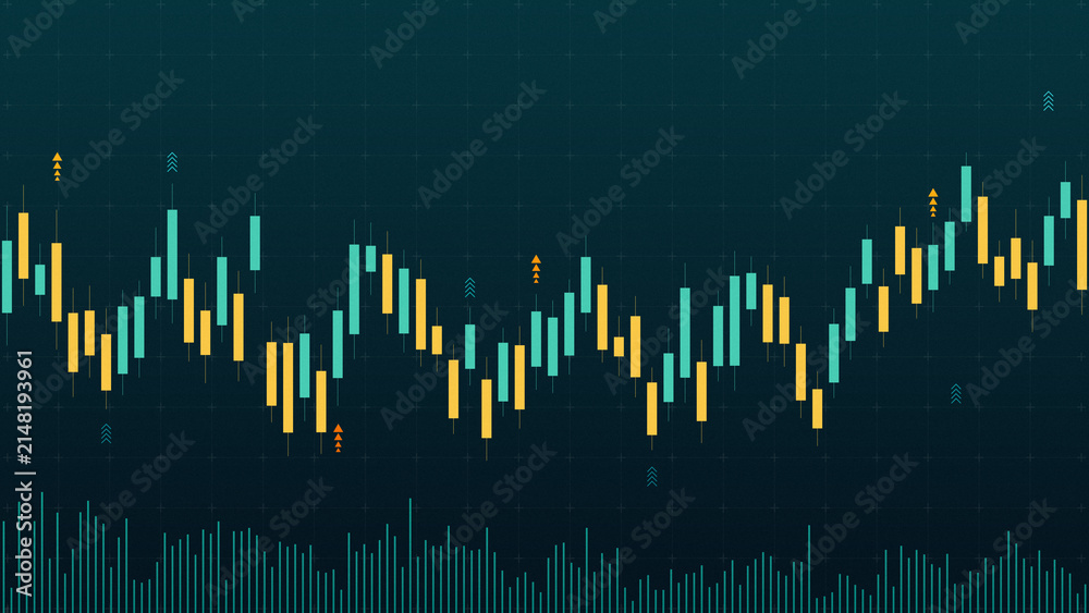 Obraz premium Business chart showing stock exchange trading data during market hours