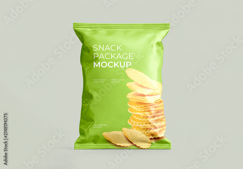 Potato Chips Snack Package Mockup