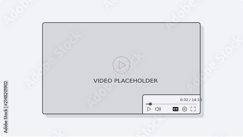 Minimalist Video Player Interface User Interface Element