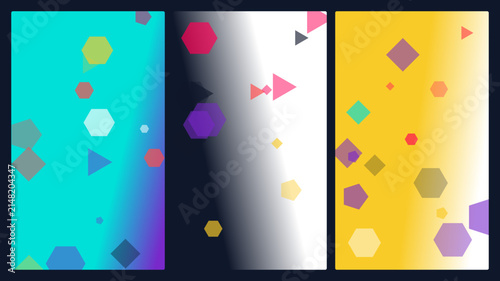 Modern abstract vector background featuring colorful geometric shapes and gradient panels for creative graphic design