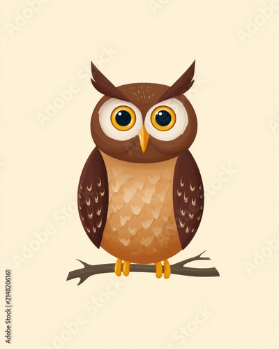 Stylish and contemporary owl graphic design illustration suitable for marketing materials and creative projects