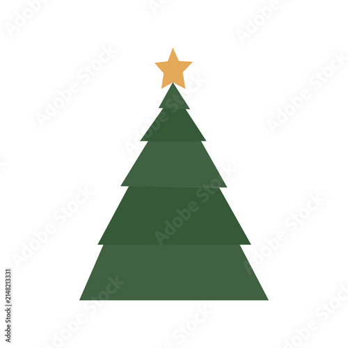 christmas tree isolated on white