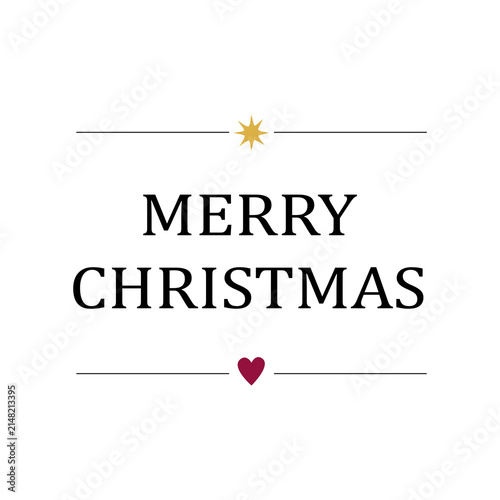 merry christmas isolated on white