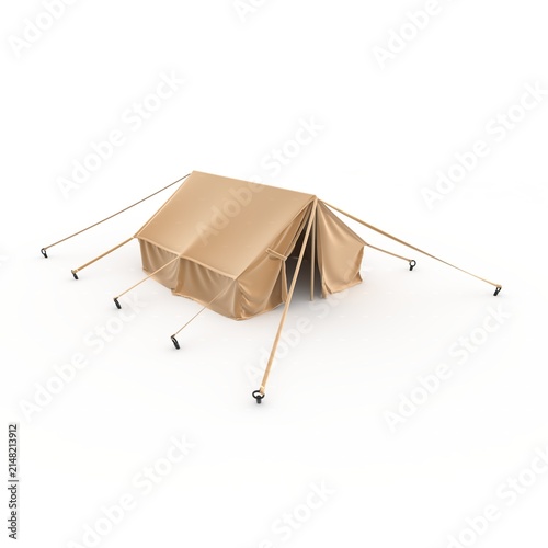 3d Render Military Tent Grade Shelter for Harsh Weather and Expeditions Sheltent