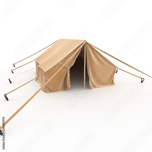 3d Render Military Tent Grade Shelter for Harsh Weather and Expeditions Sheltent