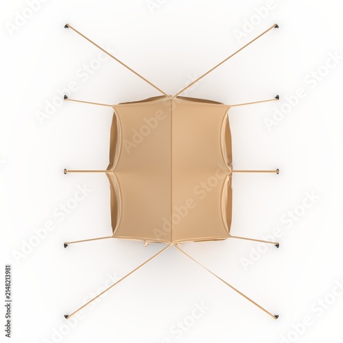 3d Render Military Tent Grade Shelter for Harsh Weather and Expeditions Sheltent