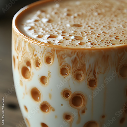 Cup of Hot Coffee on a Table with Cozy Morning Atmosphere