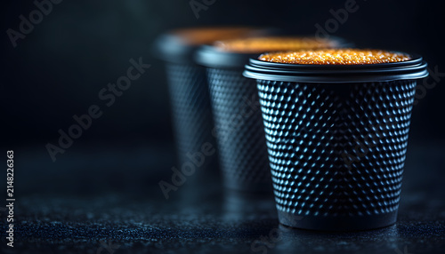 Cup of Hot Coffee on a Table with Cozy Morning Atmosphere