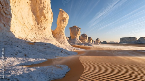 Sculpted by Wind: Dawn over the Chalk Formations of the White Desert, Egypt