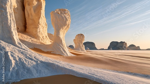 Sculpted by Wind: Dawn over the Chalk Formations of the White Desert, Egypt