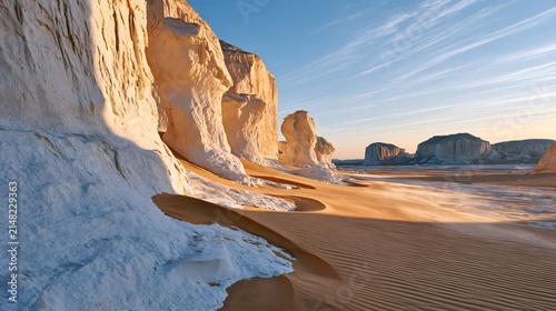 Sculpted by Wind: Dawn over the Chalk Formations of the White Desert, Egypt