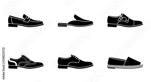 Mens Footwear Icons, Black Leather Shoes Collection, Formal Dress & Casual Styles