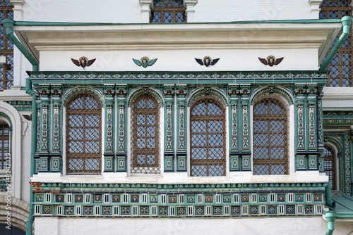 фотографія Fragment of the Resurrection Cathedral with tiled decoration