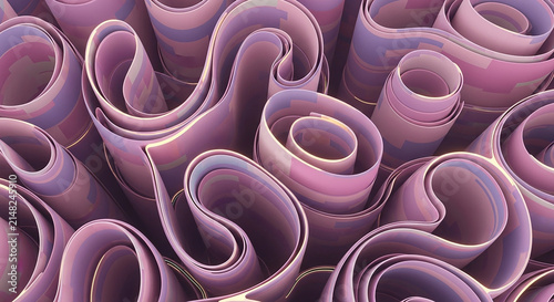 Abstract Pastel Swirls: Liquid Gradient Fabric Waves