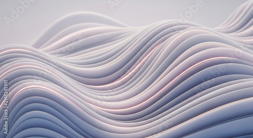 Abstract Pastel Wave Forms, Smooth Liquid Gradient, Fluid Motion Background