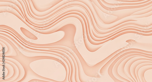 Abstract Peach Liquid Gradient Background with Flowing Waves and Soft Liquify Effect