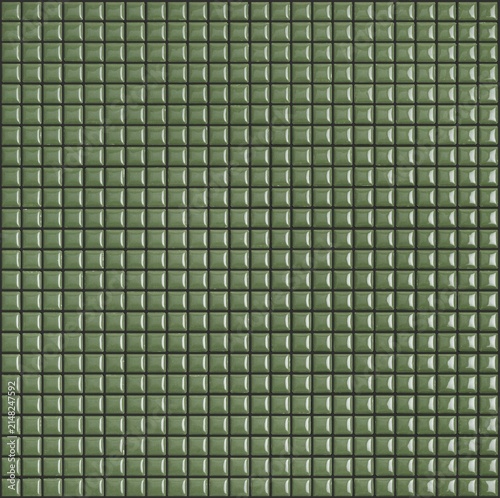 Dark Green Small Mosaic Tile Texture for Kitchen Backsplash and Bathroom Wall