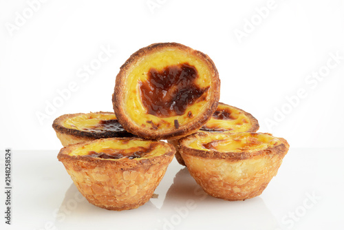 pile of Portuguese Custard Tarts Pastel de nata
