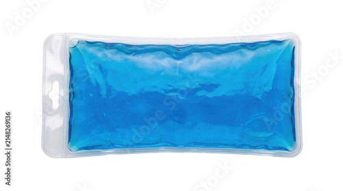 Blue gel ice pack for medical therapy, reusable cold compress for injury relief, flexible cooling pad for first aid and pain management