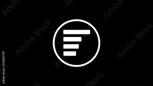 Bar chart icon animation for financial data report presentation