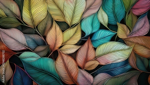 Decorative Skeleton Leaves Background