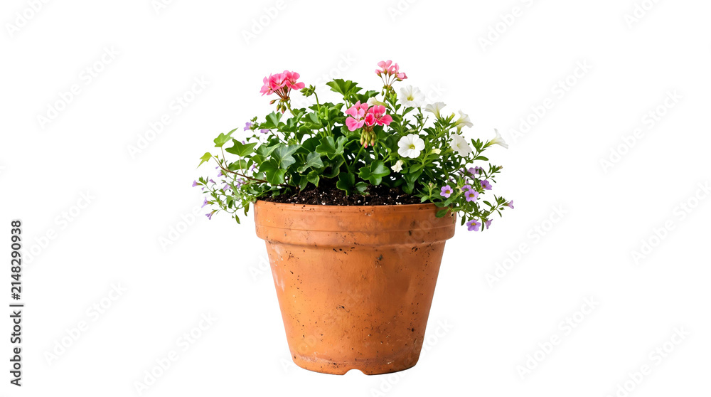 Fototapeta premium flower in a pot ,isolated on transparent background png