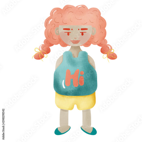 little girl with heart