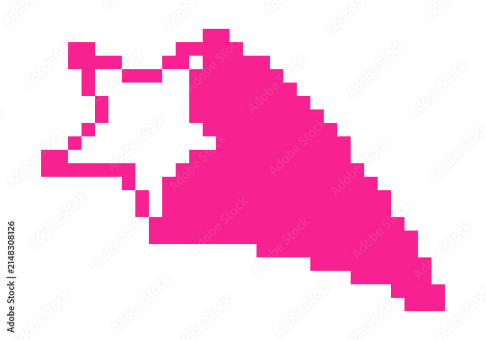 Fototapeta premium Pixel Abstract Spark Trail Vector Icon