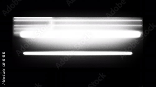 Minimal abstract animation featuring a glowing light bar and box shape emerging from darkness, ideal for elegant logo reveals, intros, and corporate branding. Seamless loopable motion graphics perfect
