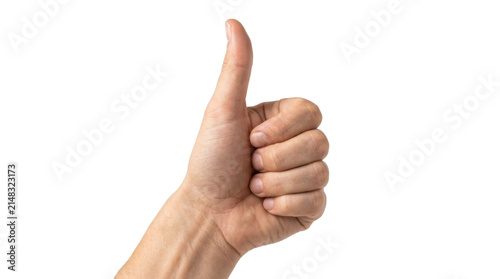 Photography Human hand showing thumbs up gesture on a transparent background PNG file