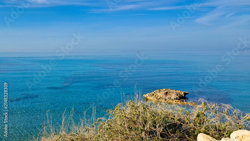 Mediterranean Sea view from coast in southern Spain.