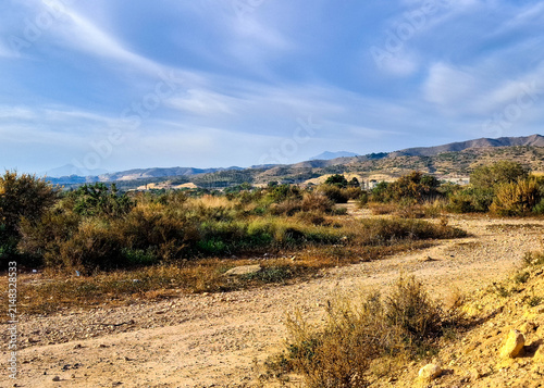 Semi-desert terrain in Morocco.