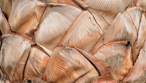 Close Up Of Palm Tree Bark Texture Natural Beige Color Tropical Palm Trunck For Background