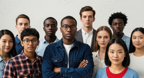 Diverse Group of Professionals in Studio Portrait