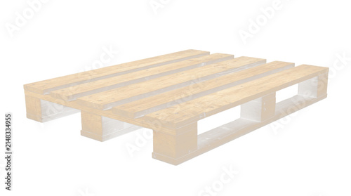 Wooden pallet isolated on white background - 3D rendering