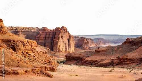 Canyon Isolated On White Background With Clipping Path Cliffs In The Desert Isolated On White Background Clipping Path Included