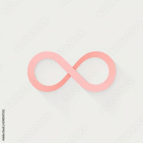 Infinity sign flat design icon. Minimalist loop symbol for endless connection concepts.