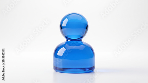Blue glass pawn user avatar profile icon.