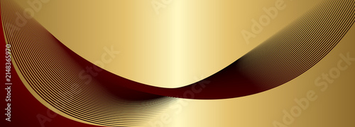 Foto Luxury gold abstract background, elegant metallic wave curves, premium golden te