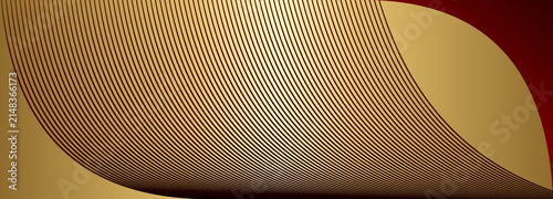 фотографія Luxury gold carbon fiber texture background, elegant metallic curved surface wit