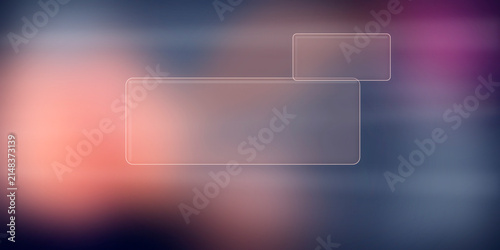 Obraz na plátně Abstract glowing interface rectangles float on a dreamy purple and pink blur, creating a clean tech mood for app banners, dashboards, or presentations