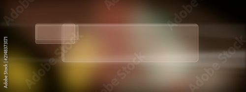 Fotografie A bold translucent interface rectangle and smaller boxes float over a warm cinematic blur, conveying sophistication for product decks and ads