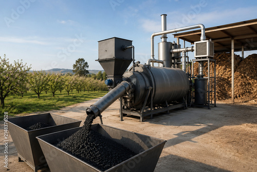 Orchard Waste Biochar Production in Closed Pyrolysis System